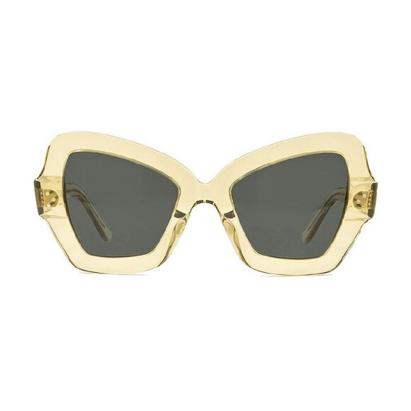 NEW CL40067I 47V CELINE SUNGLASSES WOMEN YELLOW CAT EYE EYEWEAR